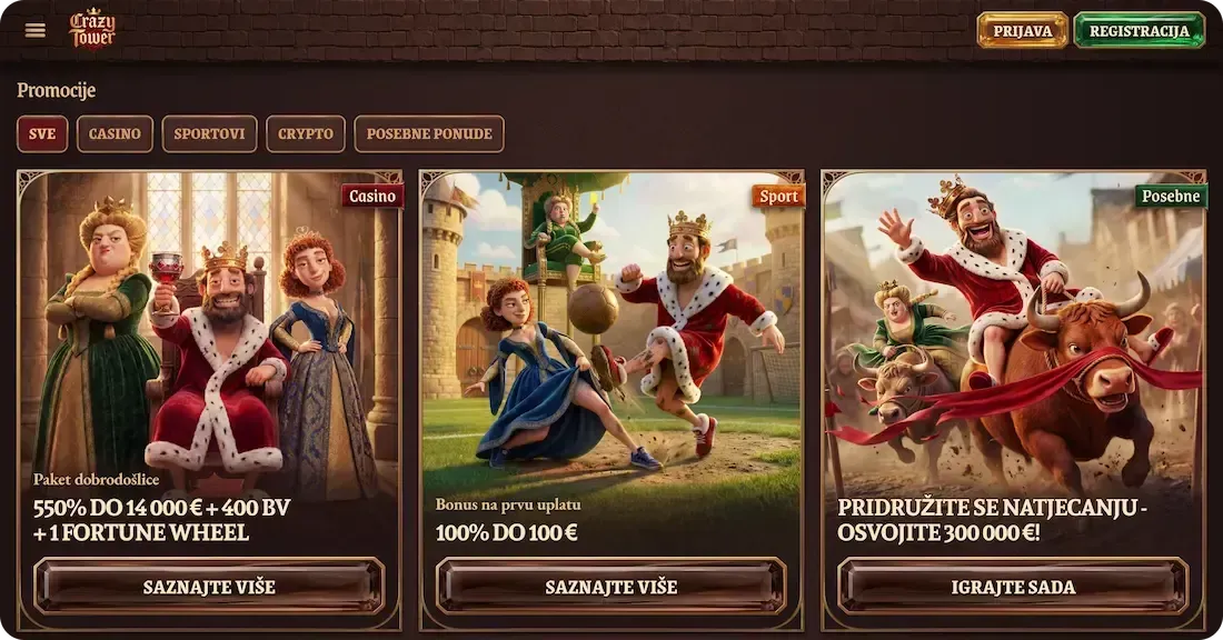 crazytower casino bonus svi