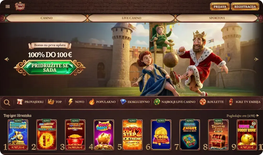 crazytower casino stranica