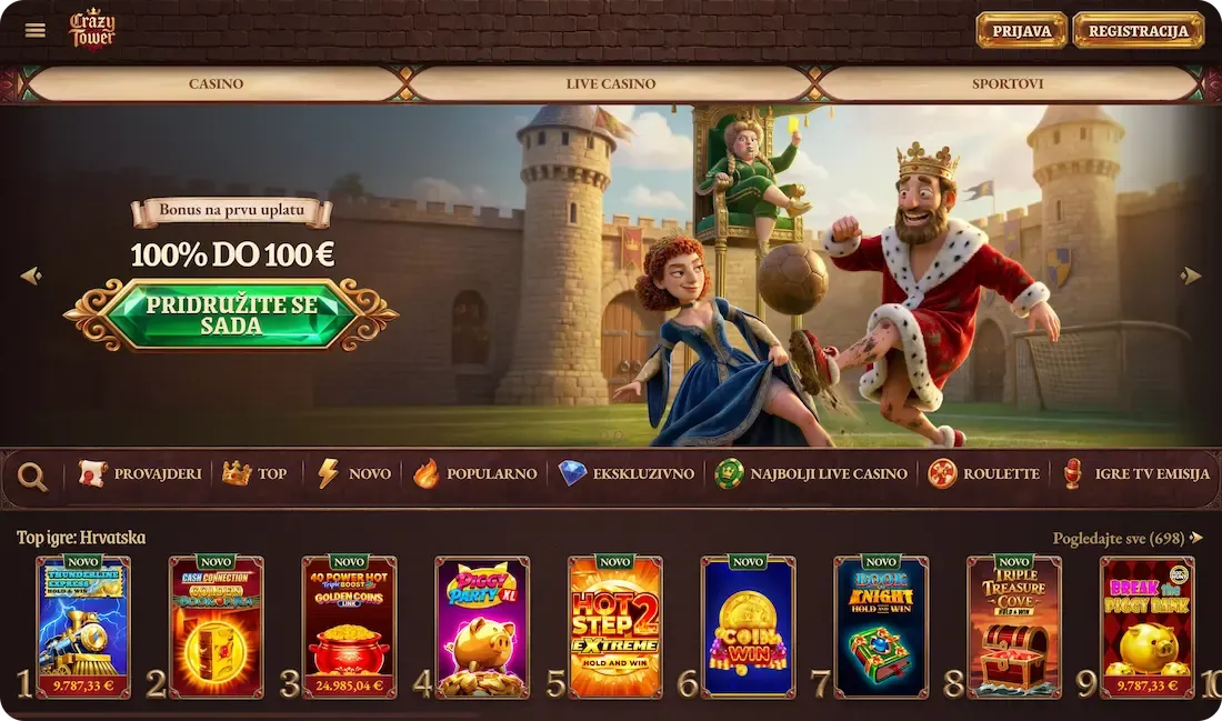 crazytower casino stranica