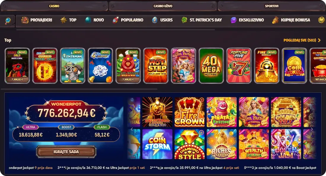 Slotovi u kasinu crazytower